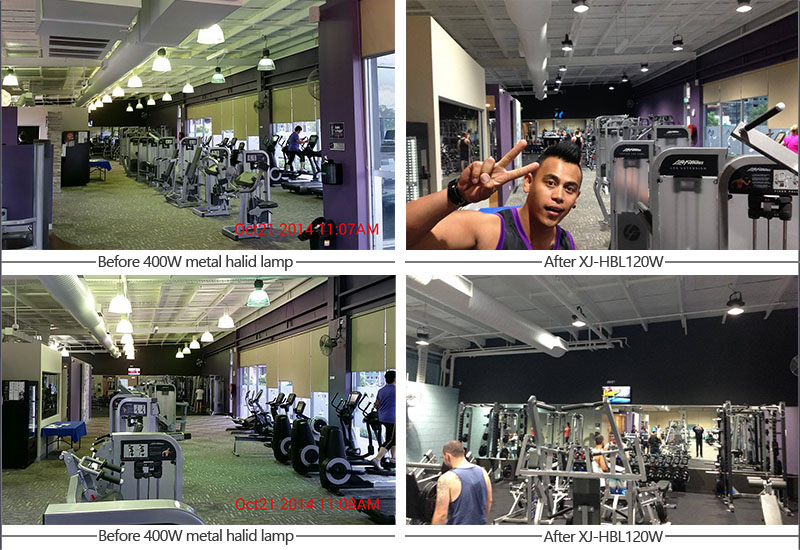 XJ-HBL120W Replaced 400W Metal Halide Lamp in a Gym, Australia