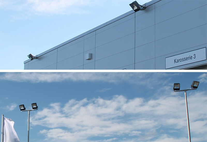 XJ-FL Flood Light Installed at BMW 4S Store Entrance
