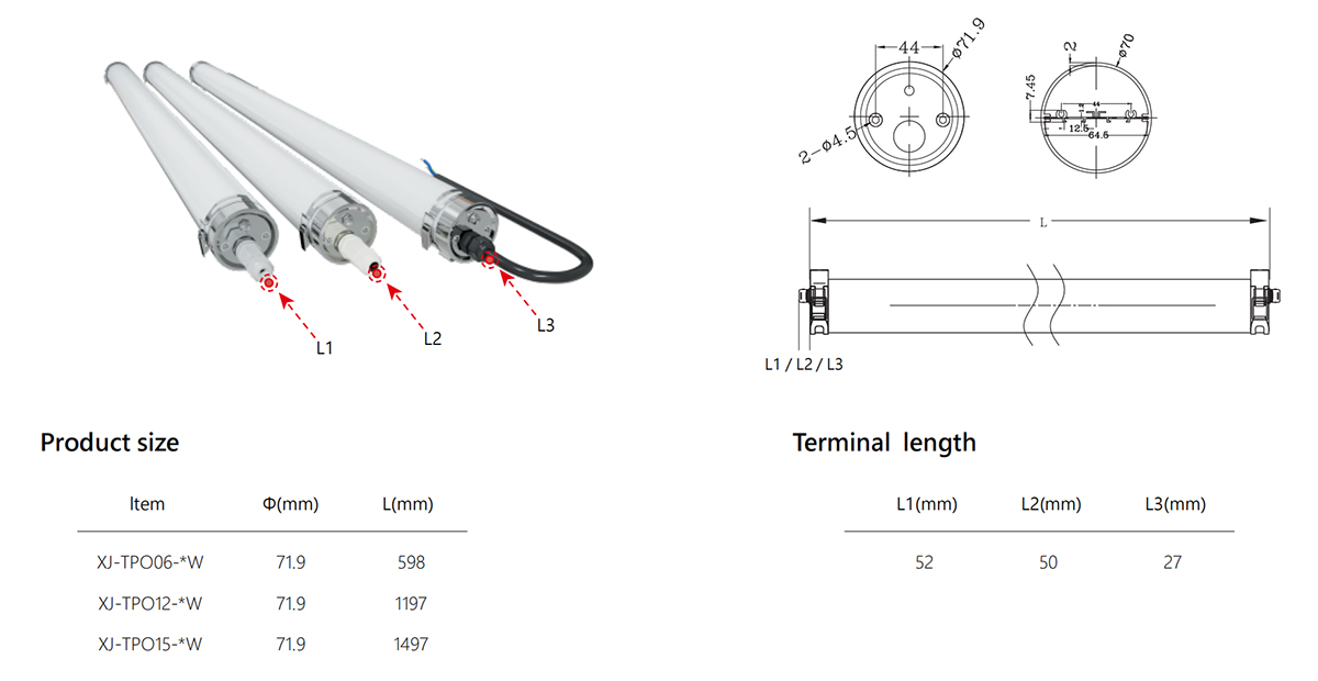 TPO SERIES_SEEKING LED-LIGHTING LIMITED Dimension